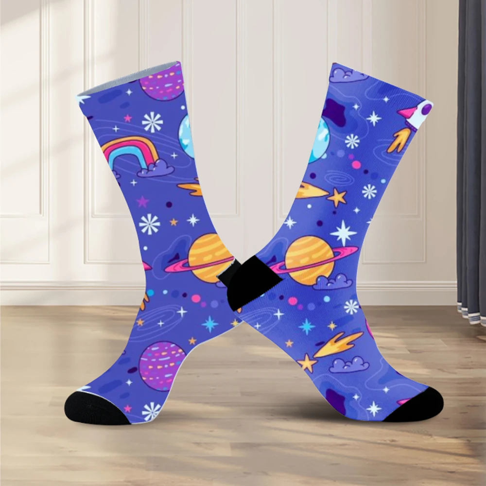 New Man Socks Cute Harajuku Warm Sock Simple Colorful Striped Short Socks Fashion Spring Autumn  Mid Length Socks