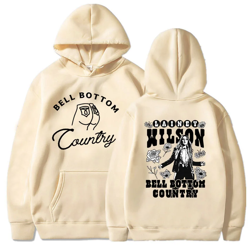 Men Hoodies for Winter Bell Bottom Country Lainey Wilson Sweatshirts Singer Graphic Hooded Pullovers Streetwear Unisex Hoodie