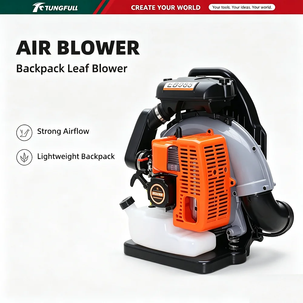 High Power 2-Stroke Petrol Blower Fire Extinguishing Dust Remover Air Fan for Home Garden - Portable Fuel-Driven Blower