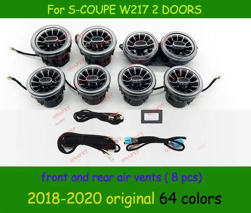 

APP Bluetooth Control Led Turbine Nozzle Atmosphere Lamp Air Vent Outlet Ambient light For Benz A/B/GLA/CLA W176 W246 W156 W117
