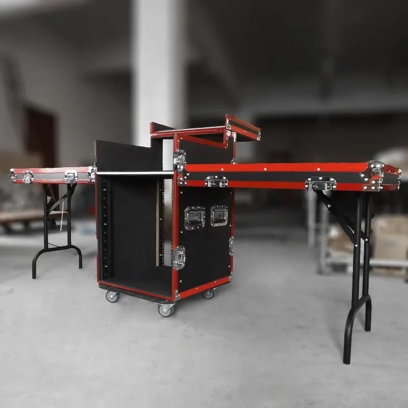 Professional Custom Stage 16u Mixer Air Case Cabinet 12U Audio Power Amplifier Chassis with Shelf Equipment Cabinet