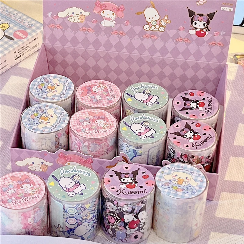 Cute Cartoon Character PET Decoration Masking Tape Handbook DIY Scrapbooking Journal Collage Material Adhesive Sticker Kids Gift