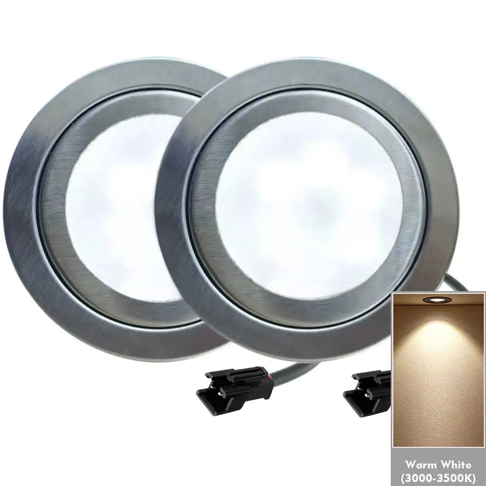 2x Stainless Steel Range Hood LED Light DC 12V 1.5W Recessed Kitchen Gas Stove Smoke Extractor Exhauster Bulb Warm White 3000K