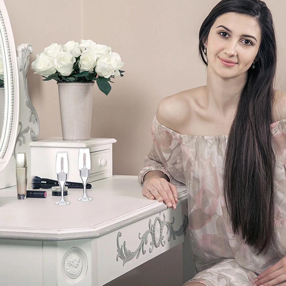 10 pçs garrafas vazias de brilho labial estilo vidro vinho leve fácil transportar para diy matiz labial armazenamento óleo viagem maquiagem recipiente kit