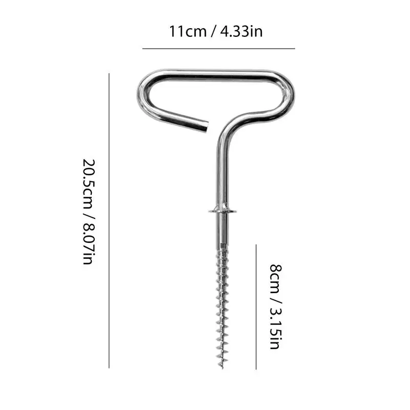 Ice Fishing Stake Multifunctional Threaded Tent Peg Tent Stakes Portable Threaded Peg Nail Tent Fixer Accessory For Camping Tent