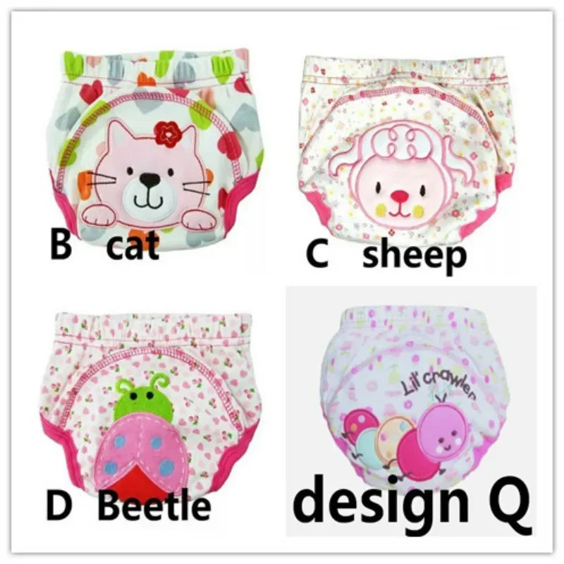 

4pc/Lot Mix Design Diapers Children Reusable Underwear Baby Girls Training Pants 13-16kg