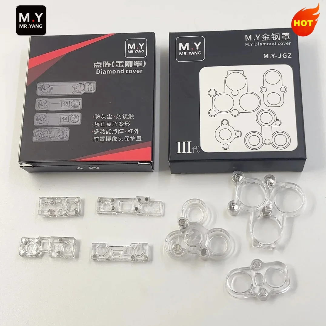 

4pcs/set M.Y Phone Rear/Front Camera Lens Protector Dot Matrix Diamond Cover Anti-Dust for iPhone X-17 Pro Max Repair Tools