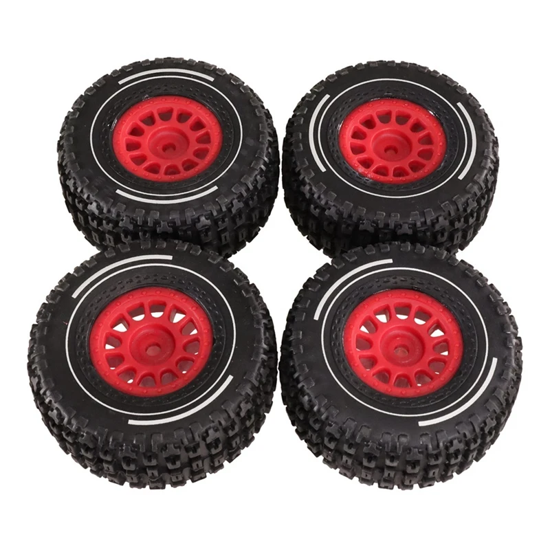 M11K-4Pcs 65Mm Rubber Tire Tyre 12Mm For 1/14 MJX 14301 14302 14303 RC Car Upgrade Parts Accessories