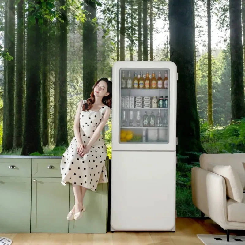 

Max-HCK living room refrigerator variable frequency air-cooled retro refrigerator GCD-401B-WS