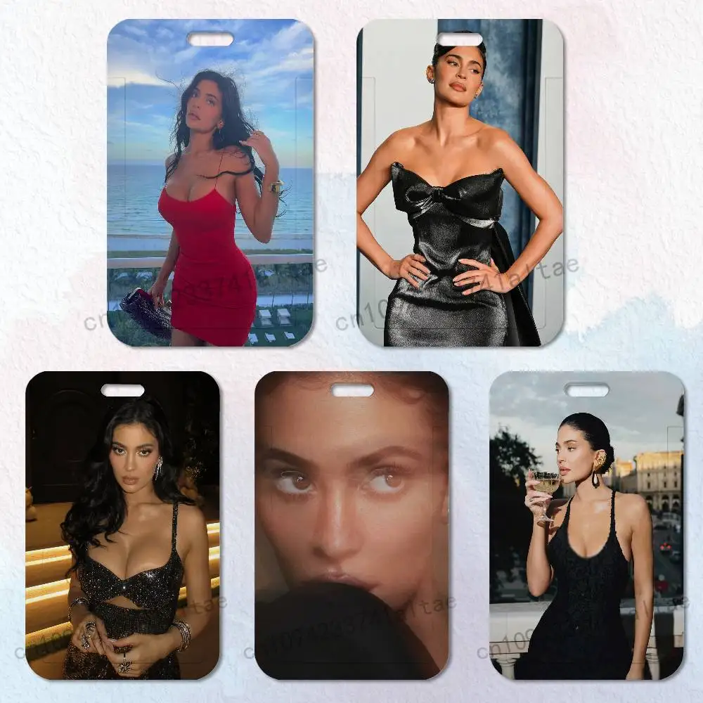 

K-Kylie J-Jenner Actor Card Holder Lanyard Camera Neck Strap Credit Card Case ID Badge Credentials Protection