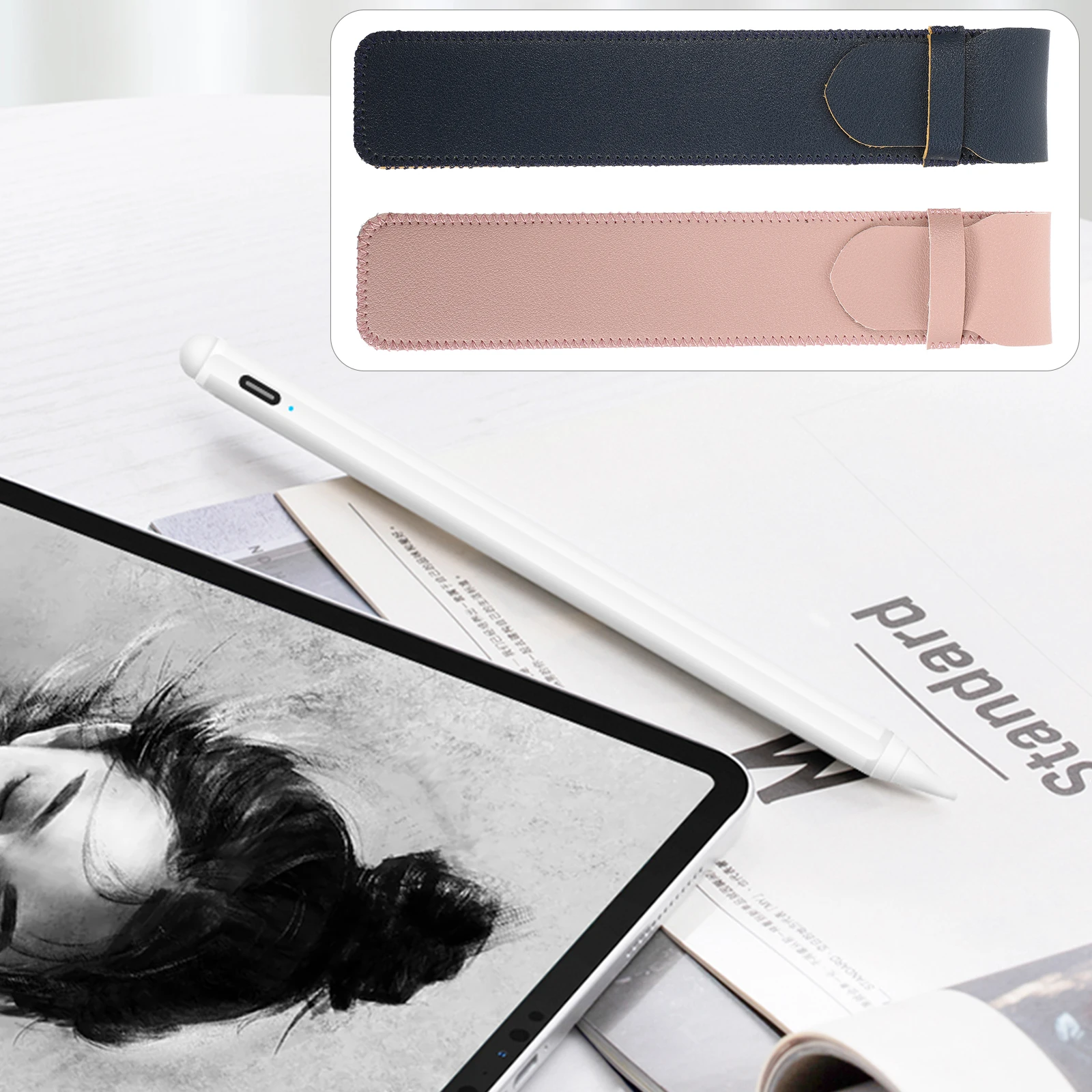 

1 шт., стильный чехол для ручки для рукописного ввода, чехол для стилуса из ПВХ, защитный нескользящий дизайн для Apple Pencil