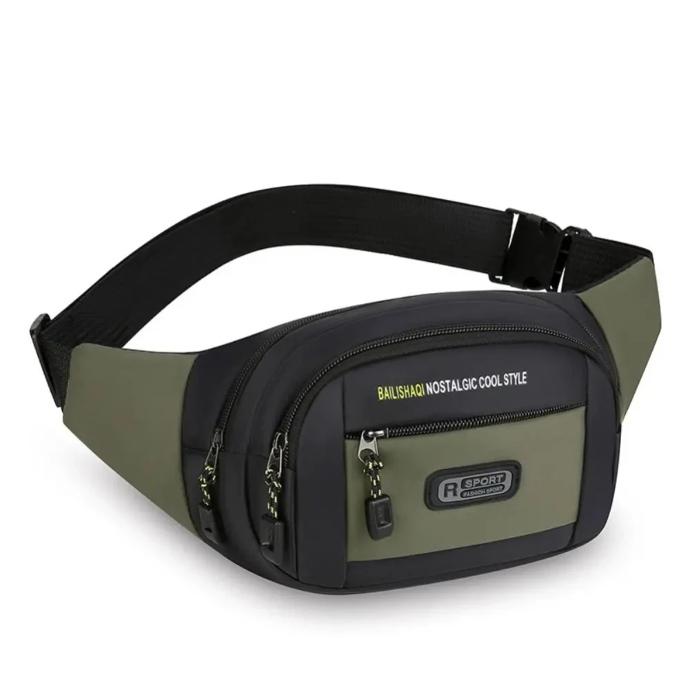 New Oxford Men Waist Bag Large Capacity Anti-theft Sports Mobile Phone Bag Multi-layer Business Cashier Wallet Chest Bag