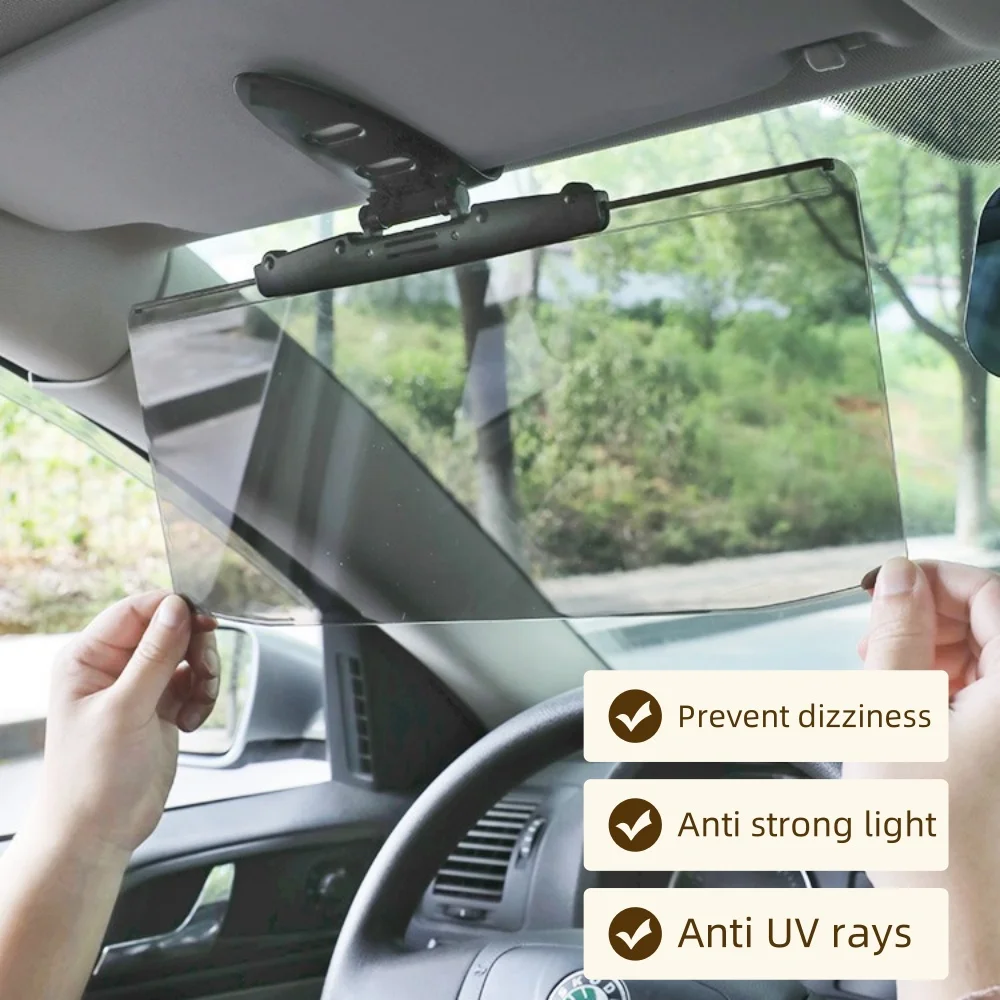 Car Accessories Sun Visor Universal Rotatable Adjustable Anti-Dazzle Anti-UV Polarized Sunshade Plate Clear Vision Anti-Glare