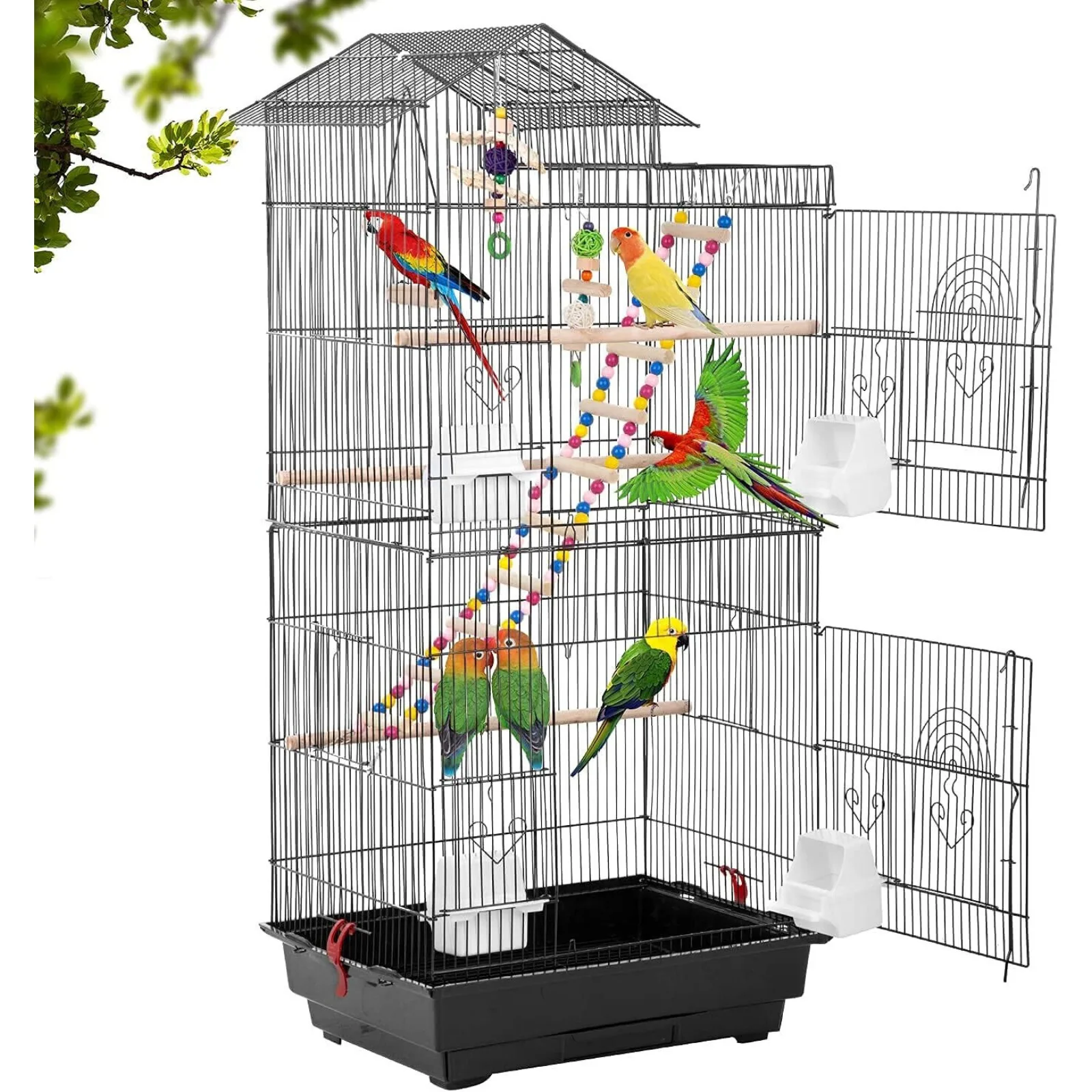 

39 inch Roof Top Large Flight Parrot Bird Cage Accessories Medium Roof Top Cage United States