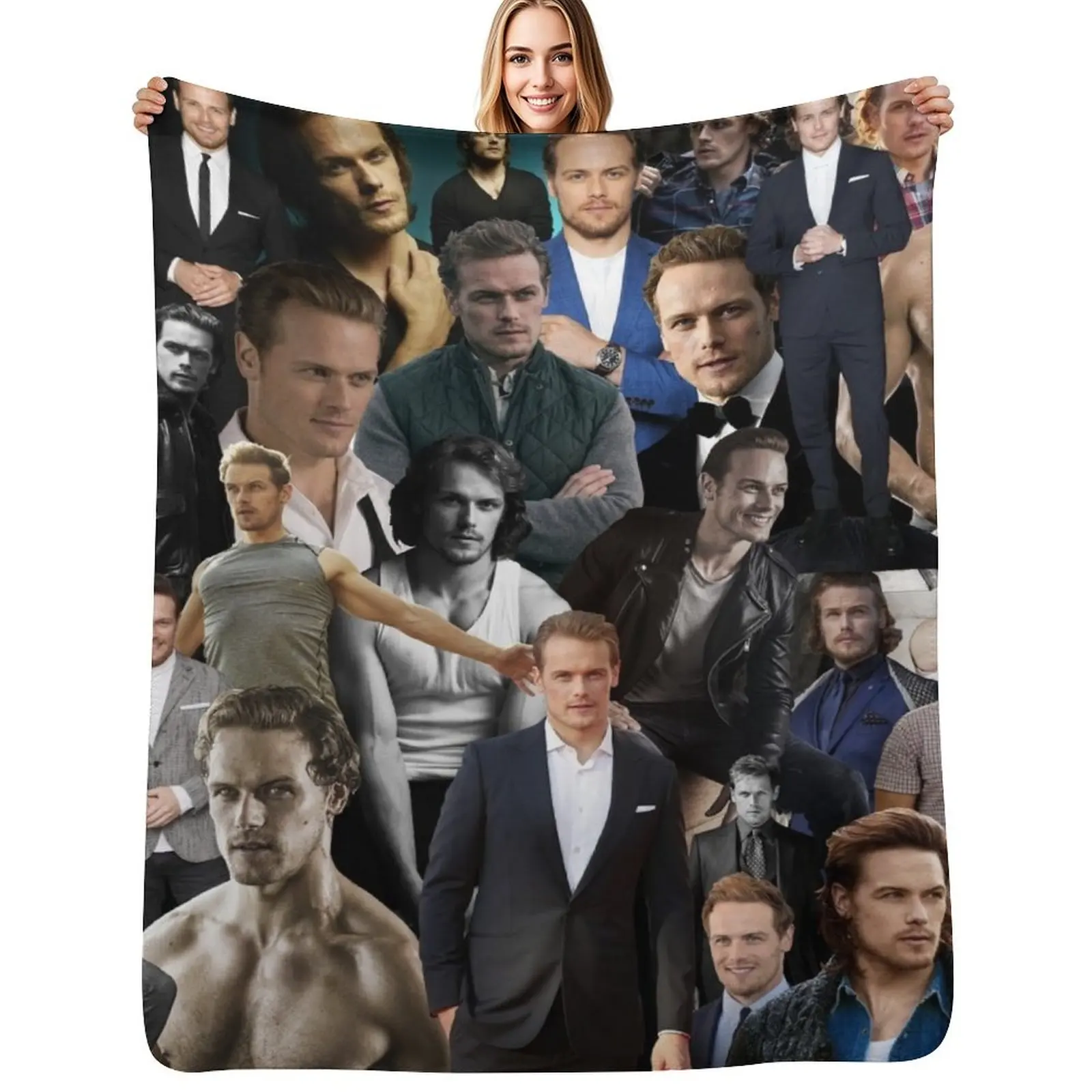 Sam Heughan Throw Blanket Soft Cozy Blanket for Pet Kids Adults