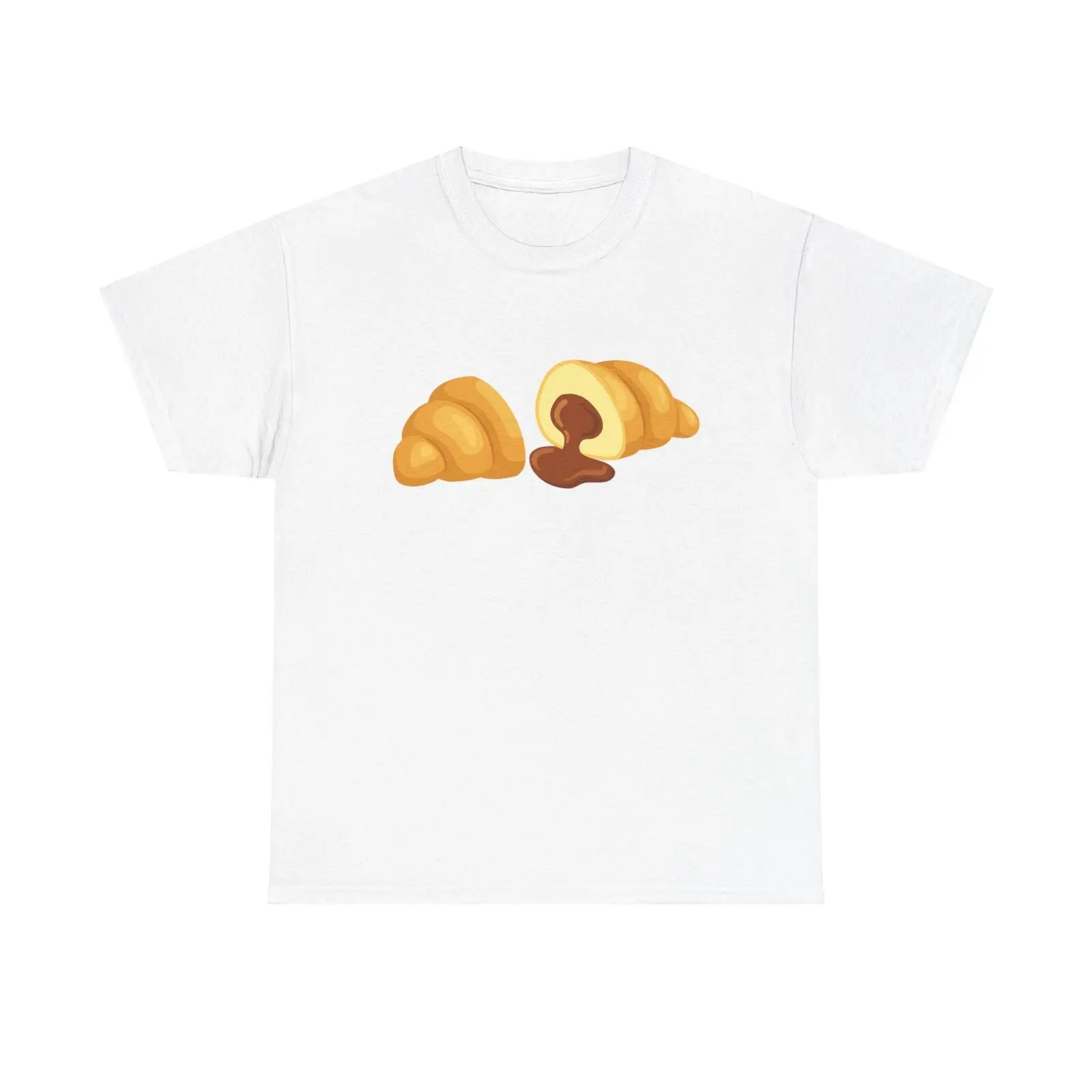 Chocolate Croissant T-Shirt - cute cartoon baked delicious breakfast foodie food