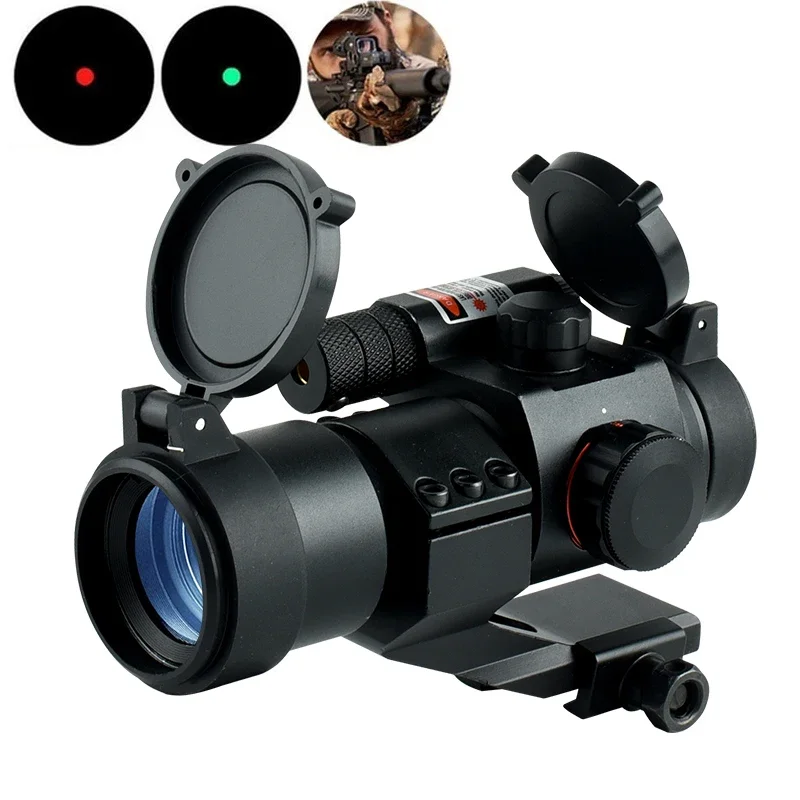 3x44 Red Dot Sight Tactical 1x40 Red Green Airsoft Riflescope Hunting Optical Collimator with 20MM Rail for Outdoor Shooting