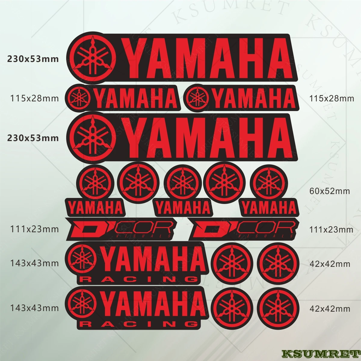 Vinyl For Yamaha Sticker Motorcycle Decals Logo Waterproof Reflection Kit image 3
