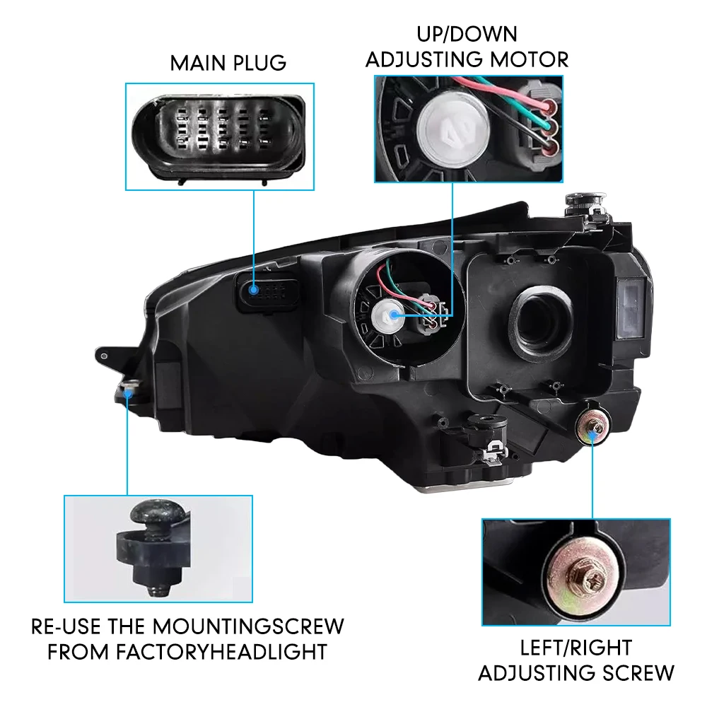 Pair of Car Styling Car Headlight Assembly For VW GOLF 7 2014-2017 Head Lamp Car Tuning Light Accessories Parts Plug And Play
