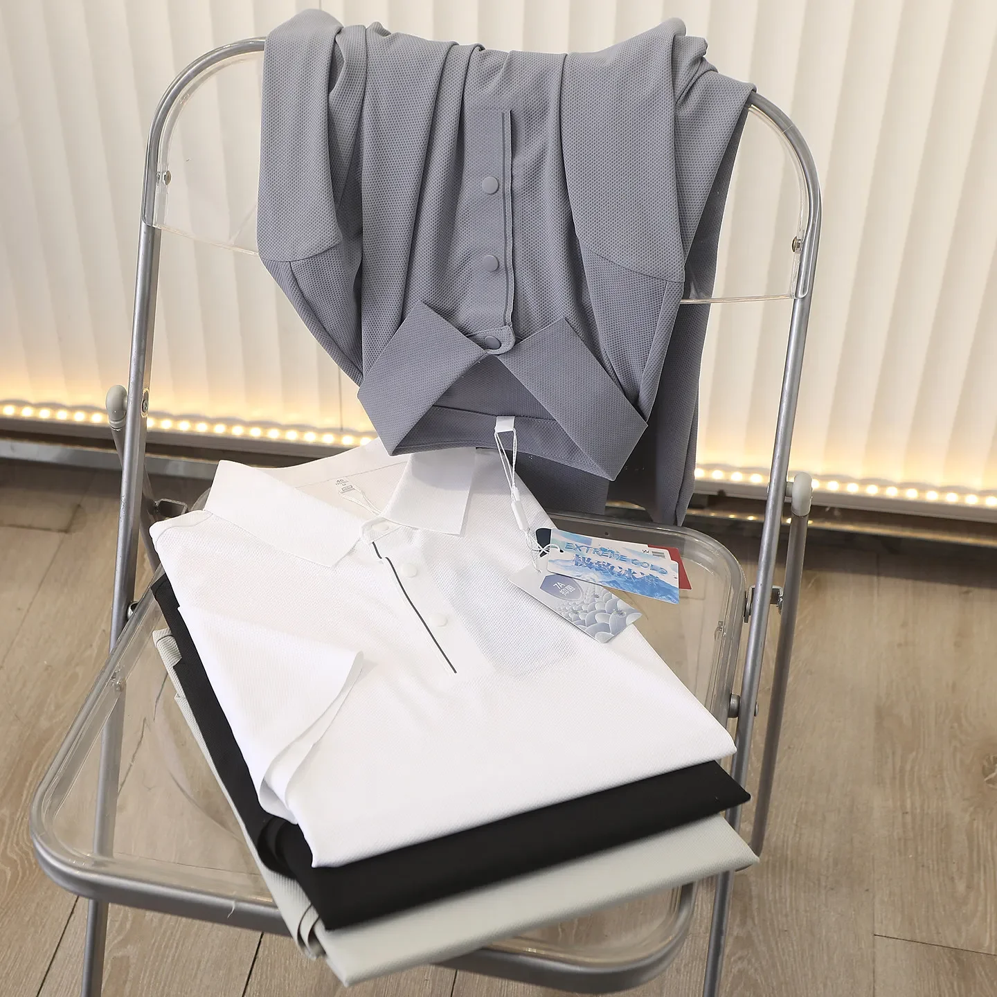Antibacterial! High elasticity on all sides, dry and silky men's summer breathable short-sleeved T-shirt POLO shirt