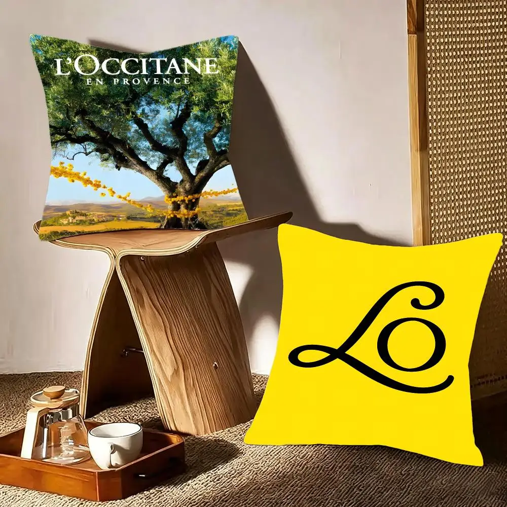 Brand Beauty L'Occitane Cushion Cover Crystal velvet sofa Aesthetic room decor Car seat back cushion