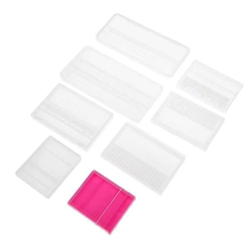 1/5 pezzi espositore per trapano per nail art scatola di immagazzinaggio punta da trapano fresa scatola di accessori strumenti per nail art