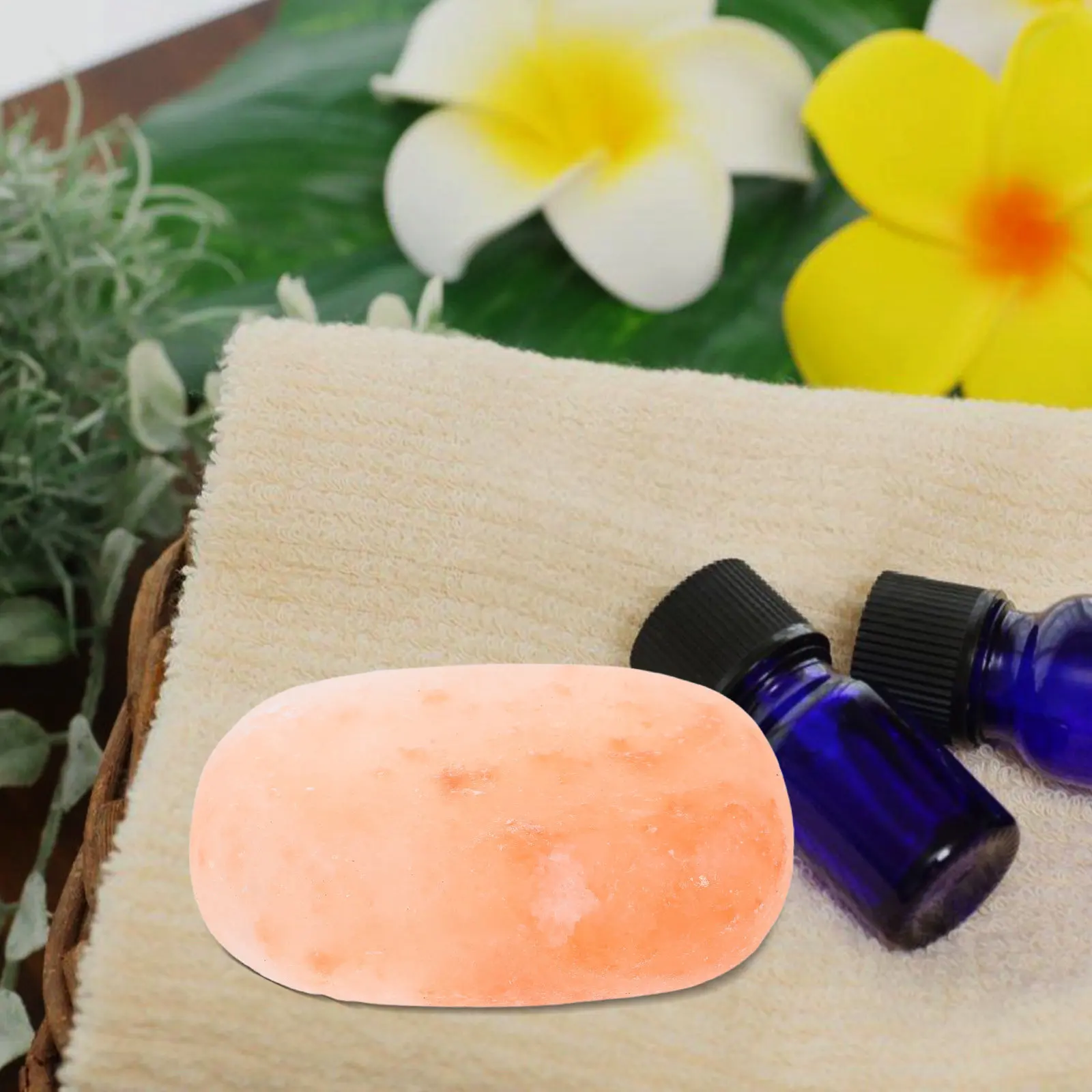 Natural Mineral Salt Soap Handmade Massage Body Wash Deep Clean Exfoliating Skincare Soap Oval Shape Foot Care