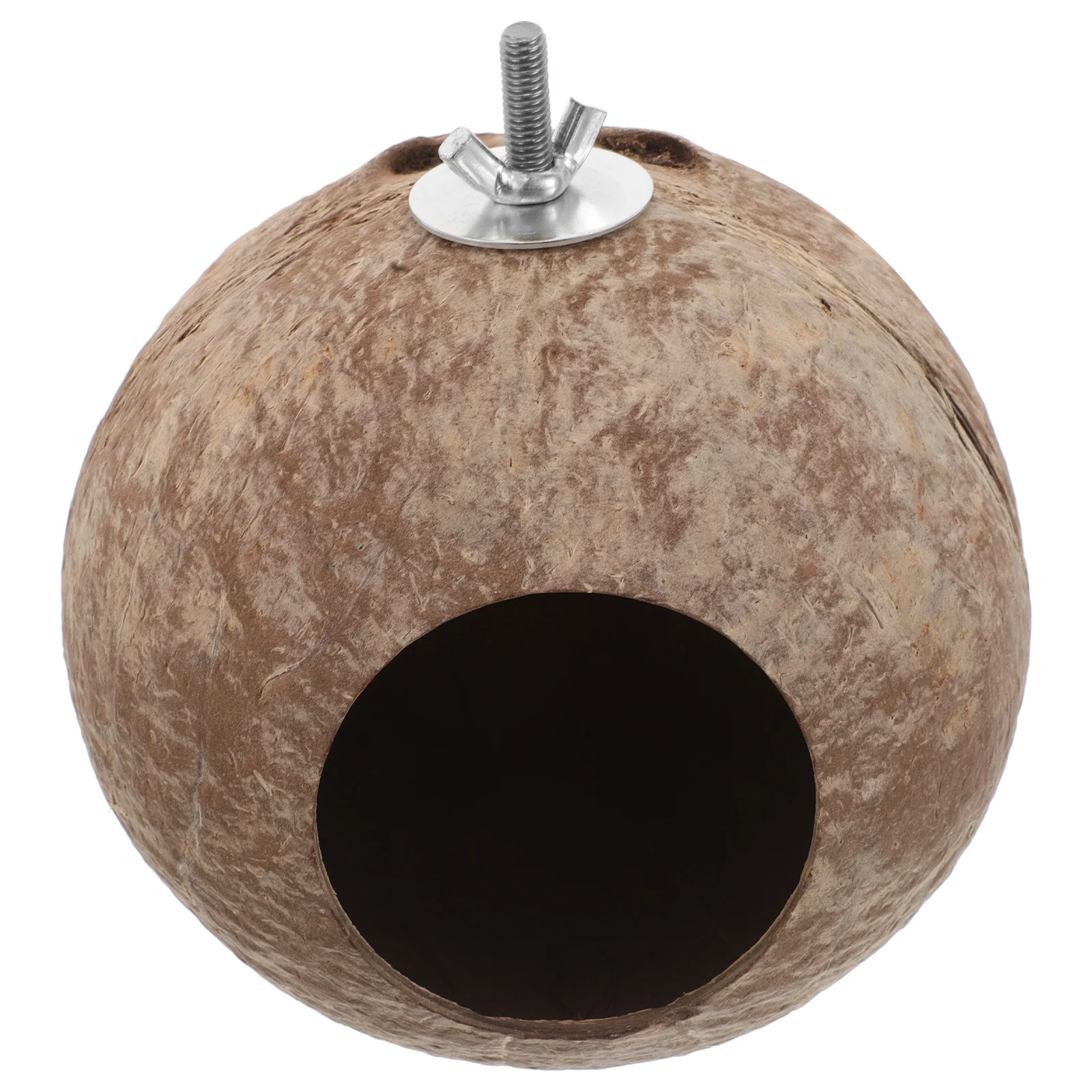 

Coconut Shell Bird Nest Natural Handmade Hanging Perch For Canary Parrot Lark Pet Birds Comfortable Shelter Yard Garden Decor