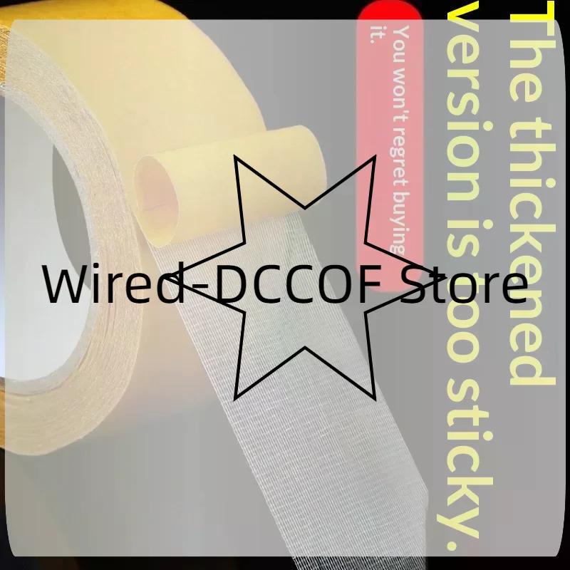Double Sided Cloth Tape Strong Fixation Adhesive Tape Heavy Duty Translucent Mesh Waterproof Traceless Powerful Grid Carpet Tape
