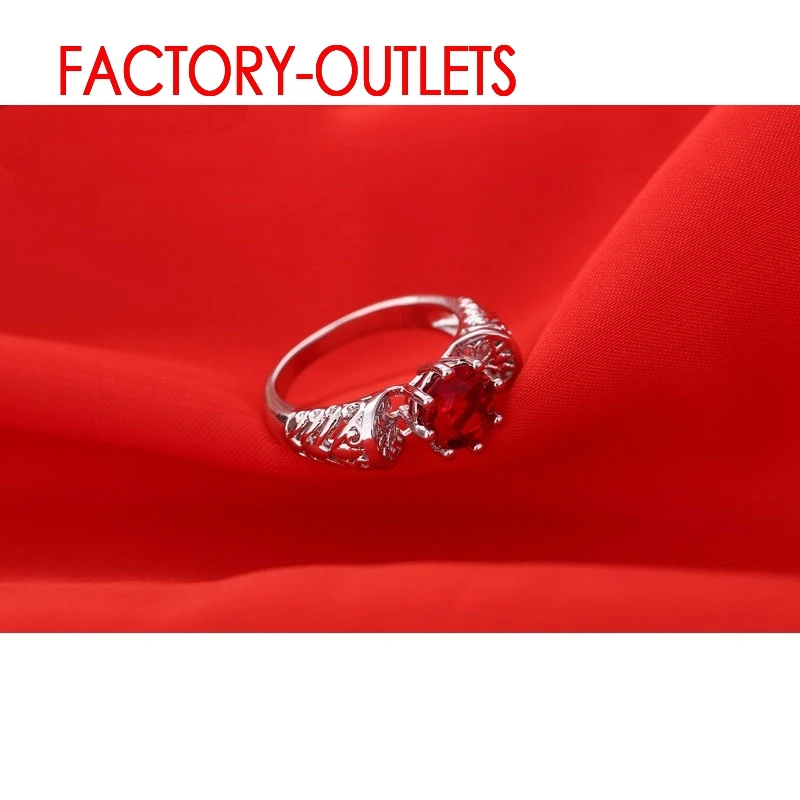 Genuine 925 Sterling Silver Bridal Ring Romantic Fashion Jewelry Cubic Zirconia Prong Setting Gift For Women Girls  Wholesale