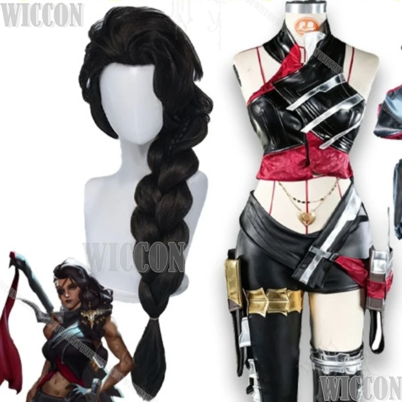 Samira Cosplay-Kostüm für Halloween, Weihnachten, Rollenspiel, Party, Comic, S, XXL, Damenkleid, Größe, Rollenspiel, Navidad, Karneval, Event