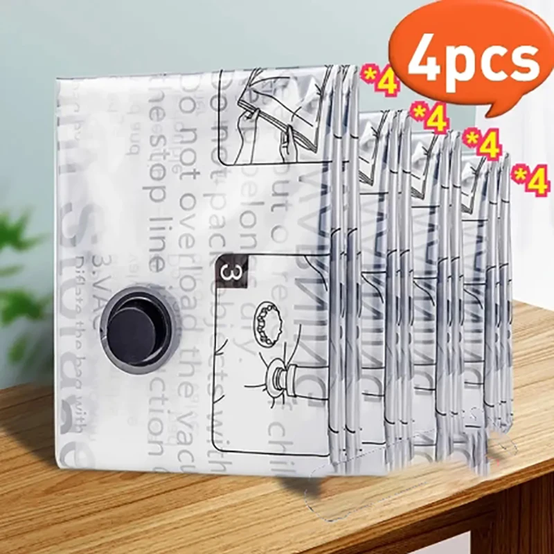 4pcs Vacuum Compression Bag Storage Bag Quilt Clothing Clothes Special Down Jacket Quilt Suitcase Travel Pumping Bag