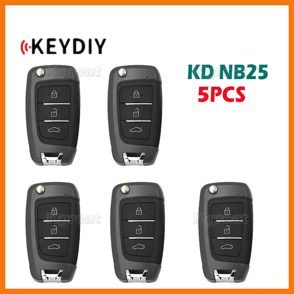 

5pcs KEYDIY NB25 NB Series MultiFunctional Universal Car Remote Key 3 Buttons for For Hyundai KD900 KD900+ URG200 KD-X2 Mini