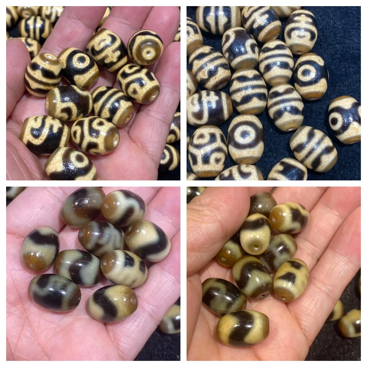 50pcs/lot Live Hot Promotion Limited-Time Discount Yellowish Daluoma Agate Dzi Beads Shale Coffee Head Loose Beads Wholesale