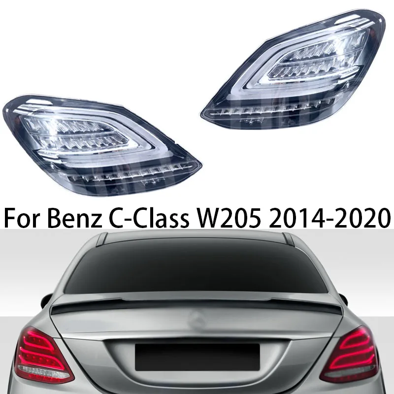 

For Benz C-Class W205 2014-2020 Car Accessories Animation LED Trailer Lights Tail Lamp Rear DRL Signal Automotive Plug and Play