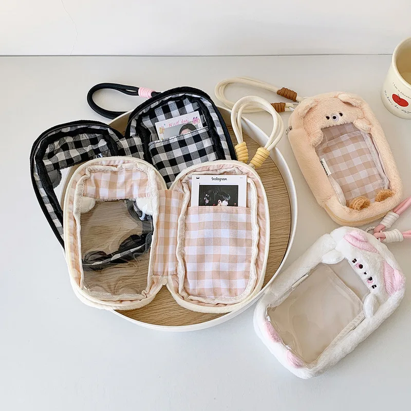 No Doll Cute Plush Doll Carrying Bag Cartoon Blind Box Toy Display Storage Hanging Bag Cotton Doll Outdoor Baby Walking Bag