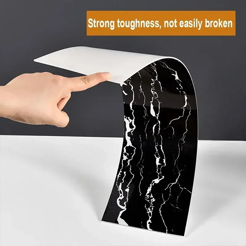 10PCS Self-Adhesive Waistline Waterproof Corner Line Baseboard Tile Stickers Kitchen Marble Door Stone Wave Guide Film Stickers