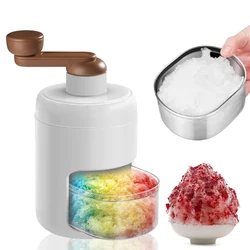 Manual Ice Shaver Household Small Ice Crusher Mini Shaved Ice Milkshake Machine Portable Hand-cranked Smoothie Machine