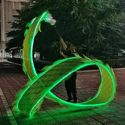 3/5M LED Chinese Children Dance Dragon Set Outdoor Fitness Stage Performance Ribbons Props New Year Gift Funny Wu Long Toys