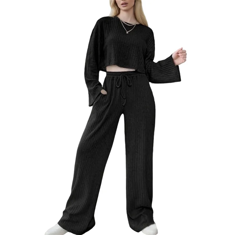 European Long Sleeve Pant Suit New Autumn Winter Nightwear Pajamas For Women Spring Home Service Set Outside Wear Pijama Mujer