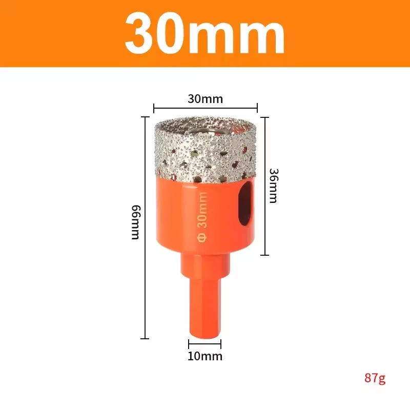 1 Pc 18-68 Mm Diamantgesoldeerde Kern Droge Boor Voor Porseleinen Tegels Marmer Glas Graniet Gat cup Saw Cutter Accessoires Snijden