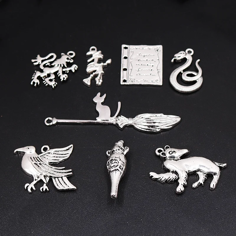 New Witch Academy Honey Badger Lion Snake Bird Fu Ling Agent Magic Textbook Metal Pendant DIY Charms For Jewelry Crafts Making