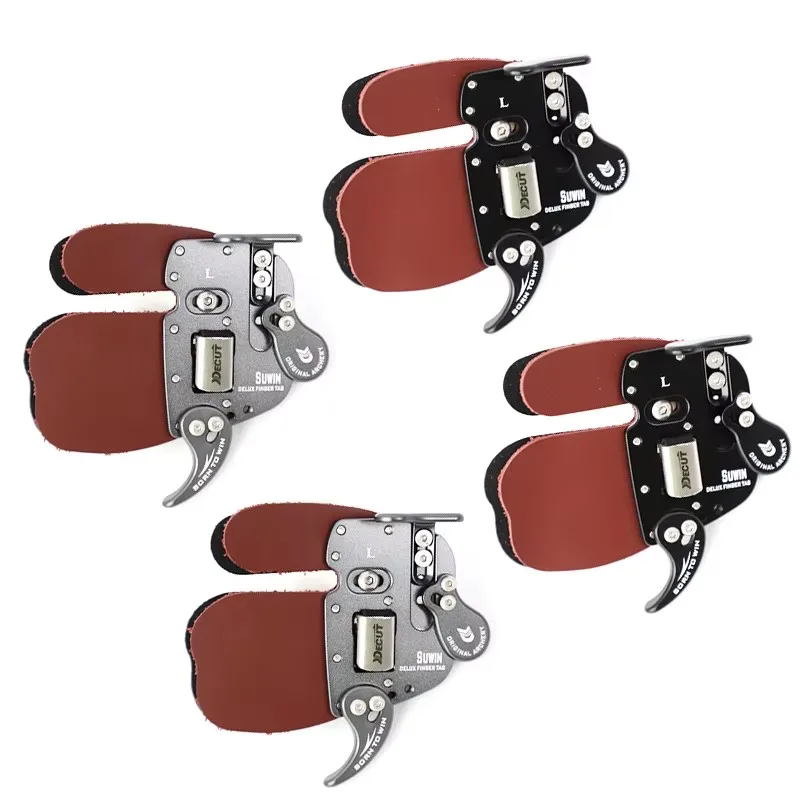 Decut Suwin LH & RH Delux Genuine Leather Finger Guard Tab Protector Archery Outdoor Hunting Shooting Accessories