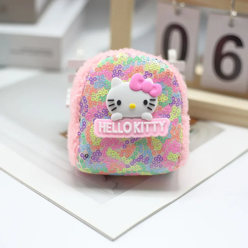 

Hello Kitty Keychain Coin Wallet Cute Cartoon Kuromi Colorful Glitter Earphone Packaging Accessories Kawaii Girl Gift Wholesale