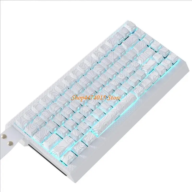 K1AA Элегантная боковая гравийная линия Line Olluminated Keycap Установите 136 шт. Для механической клавиатуры