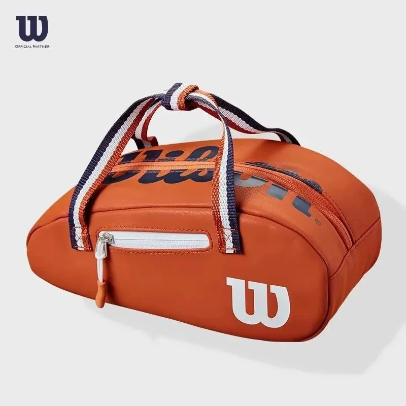 Wilson Tennisschlägertasche, kleine Handtasche, französisches offenes Co-Branded-Modell, Tenniszubehörtasche, Mini-Reisetasche, Schlägersport