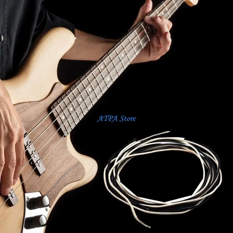U13C Pre-tinned 7-strand Pushback Guitar Instrument Cable Set (1-Black and 1-Yellow)