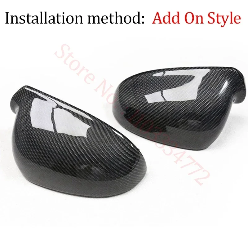 Real Carbon Fiber Car Rearview Side Mirror Cover Trim Cap Shell Case For Volkswagen Passat GOLF 5 GOLF 6 TOURING 2005-2011