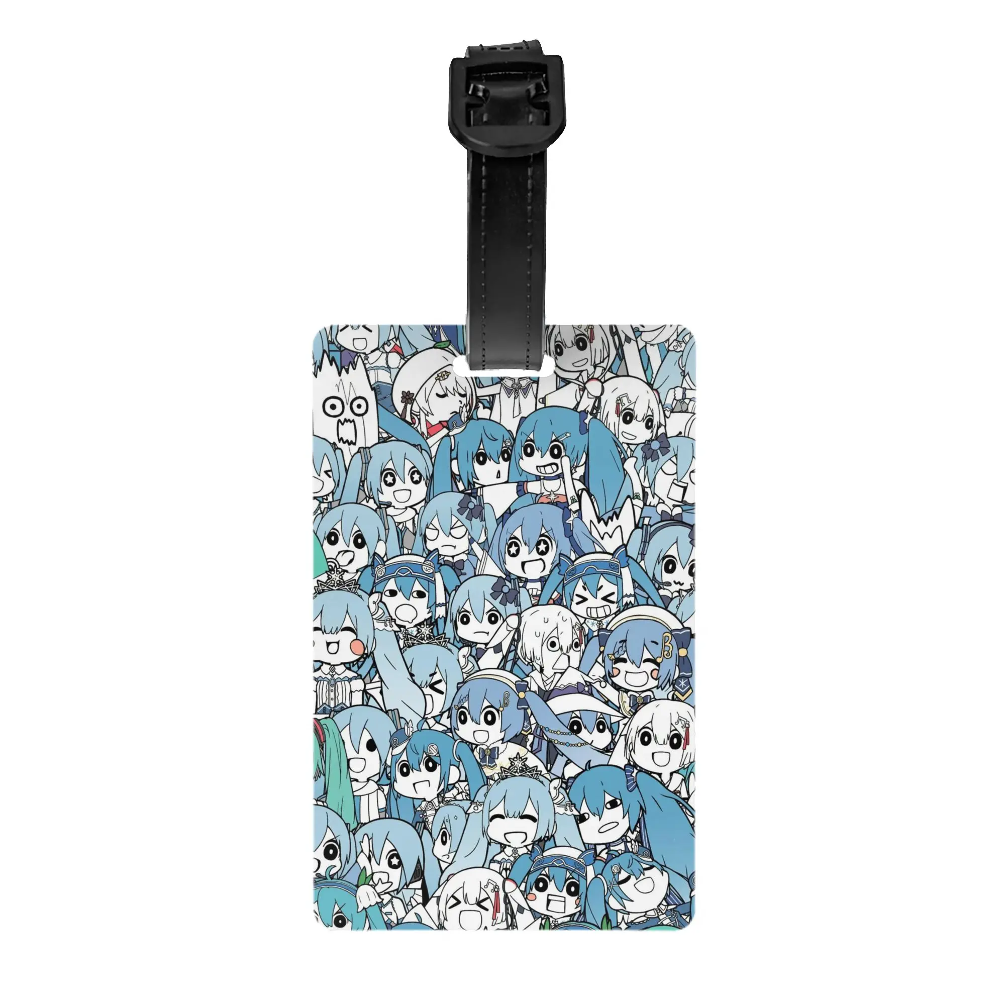 

Custom Hatsuned Mikues Luggage Tags for Travel Suitcase Voice Anime Privacy Cover ID Label