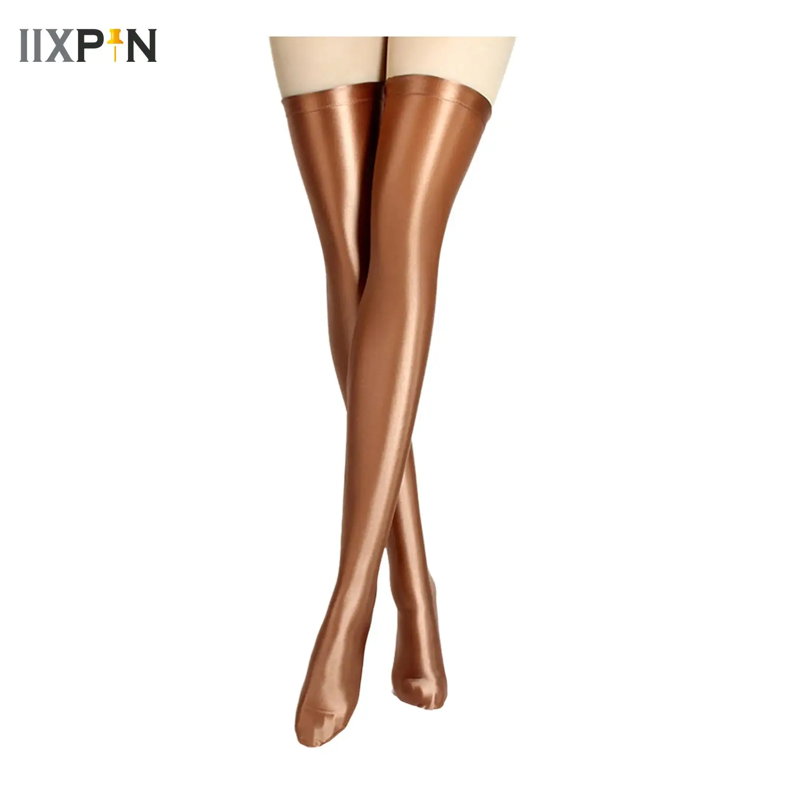 Shiny Japanese Sexy Stockings Opaque Thigh High Over The Knee High Socks for Women Extra Long Thigh High Stockings Party Club